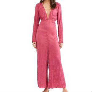 Free People Larina Jumpsuit, Pink Size 0 NWT